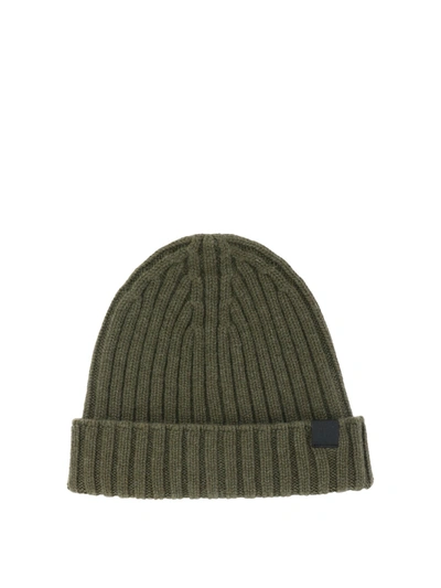Tom Ford Ribbed Beanie In Green
