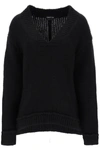 Tom Ford Loose-fit Pullover In Alpaca Blend In Negro