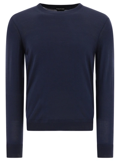 Tom Ford V-neck Knitted Jumper In Black