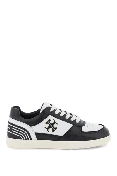 Tory Burch White Low-top Leather Sneakers For Women With Round Toeline And Eva Sole