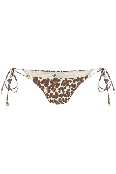 Tory Burch Leopard Print Bikini Bottom In Animal Print