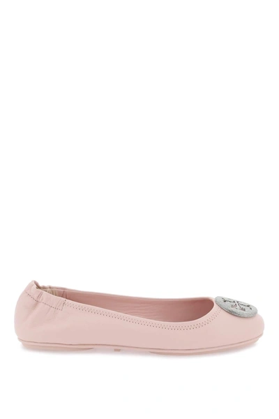 Tory Burch Minnie Travel Quilted Ballet Flats In Nude & Neutrals