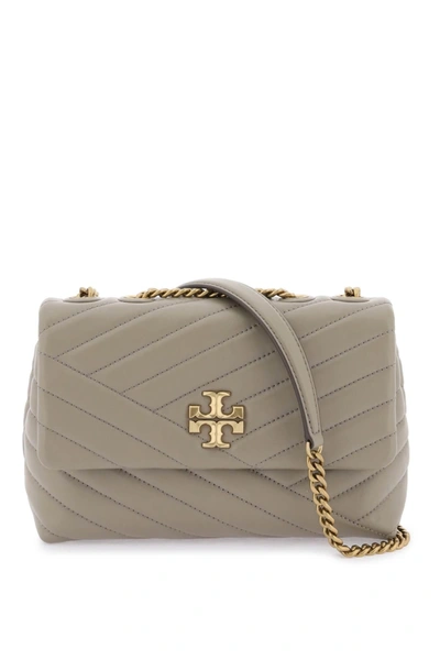 Tory Burch Kira Small Leather Shoulder Bag In Grey