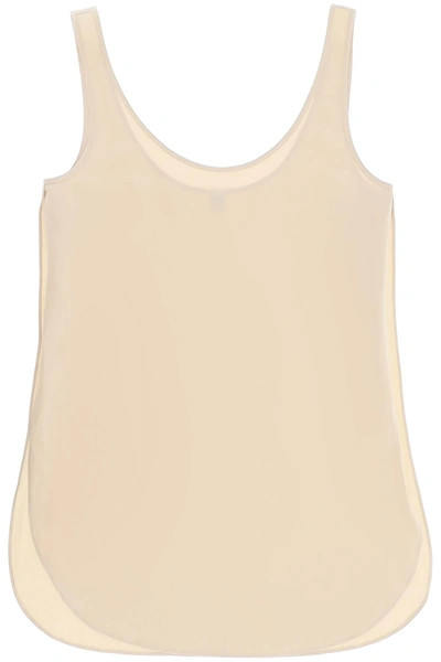 Totême Top In Misto Viscosa Compact Knit Tank In Brown