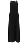 Totême Scoop-neck Sleeveless Sable Maxi Dress In Black