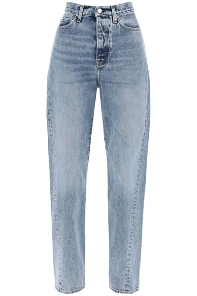 Totême Toteme Twisted Seam Straight Jeans In Blue