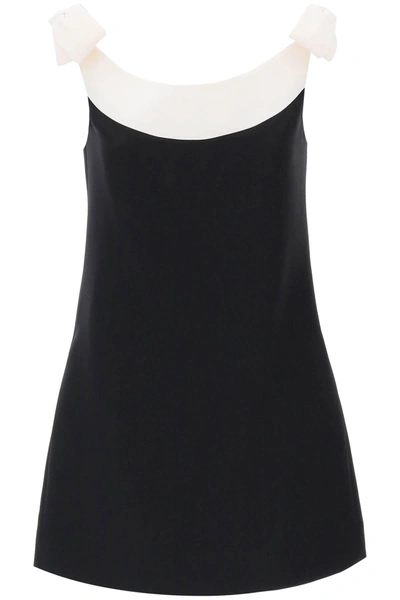 Valentino Mini Dress With Bows In Black