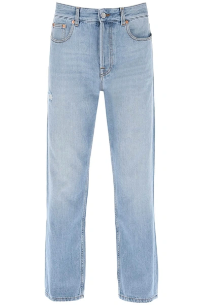 Valentino Tapered Jeans With Medium Wash In Blue
