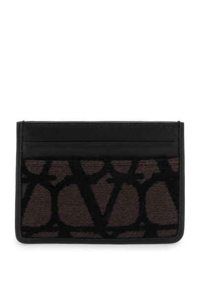 Valentino Garavani Toile Iconographe Card Holder In Multicolor