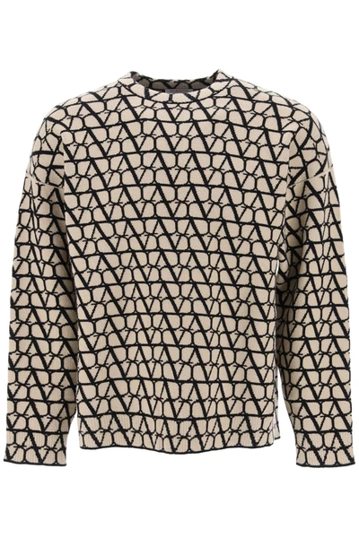 VALENTINO VALENTINO GARAVANI TOILE ICONOGRAPHE WOOL SWEATER