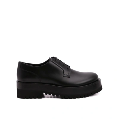 Valentino Garavani Garavani Leather Lace-up Derbies In Black