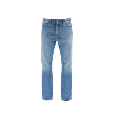 Valentino Cotton Denim Jeans In Blue