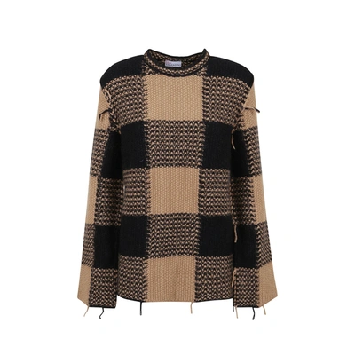 Valentino Knitted Sweater In Brown