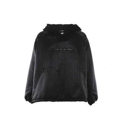 Valentino Logo Hooded Jacket In Black