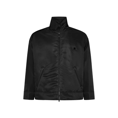 Valentino Stud-embellished Boxy-fit Shell Jacket In Black