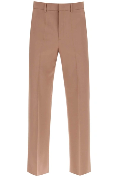 Valentino Wool Pants In Brown