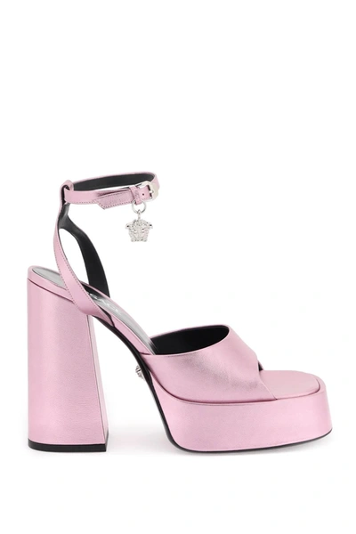 Versace Aevitas Sandals In Baby Pink New Palladium (pink)