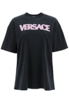 Versace Vintage Wash T-shirt In Black
