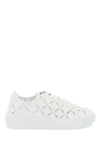 Versace Greca Cut-out Sneakers In White