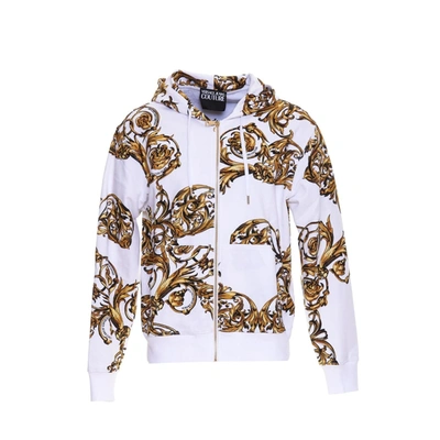 Versace Jeans Couture Cotton Sweatshirt In White