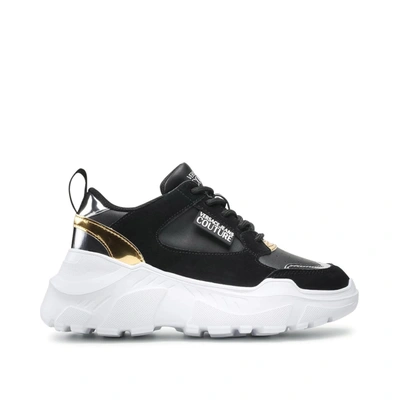 VERSACE JEANS COUTURE VERSACE JEANS COUTURE LEATHER AND SUEDE SNEAKERS