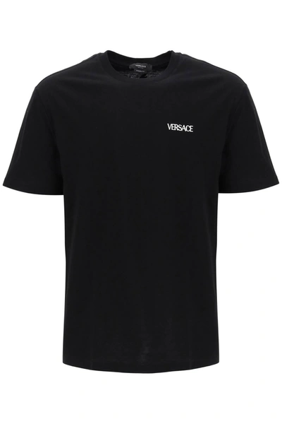 Versace Cotton T-shirt In Black