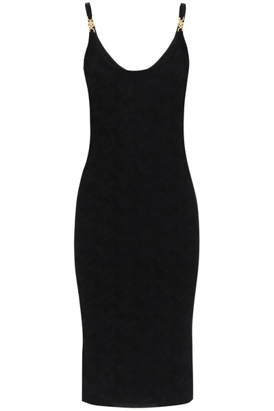 VERSACE VERSACE MONOGRAM KNIT MINI DRESS