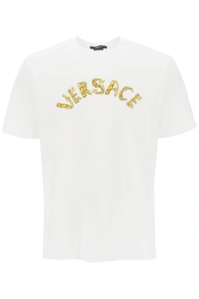 Versace Seashell Baroque T-shirt In White