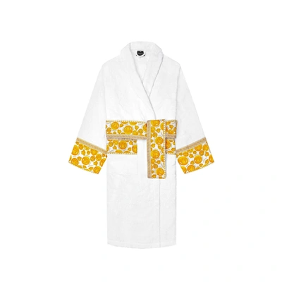 Versace Cotton Bathrobe In White