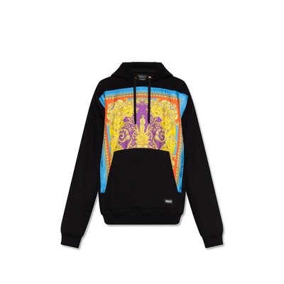 VERSACE VERSACE VERSACE HOODED PATCH SWEATSHIRT