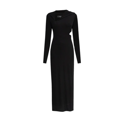 Versace Hoodie Dress In Black