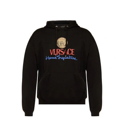 VERSACE VERSACE VERSACE LOGO HOODED SWEATSHIRT