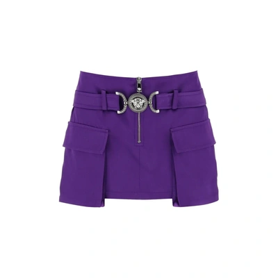 Versace Duchesse Skirt In Purple