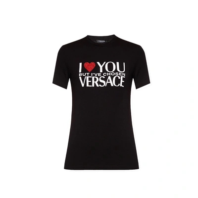 Versace Black Printed Logo T-shirt