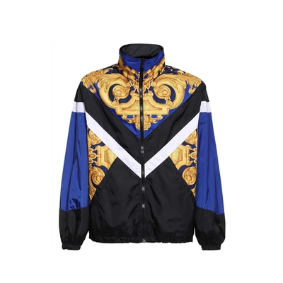Versace Track Jacket In Navy  Cobalt  & Gold