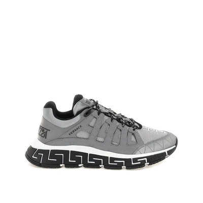 Versace Trigreca Trainers Male Grey In Silver