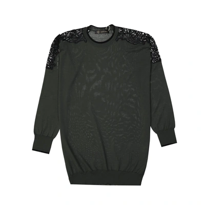 Versace Wool Pullover In Green
