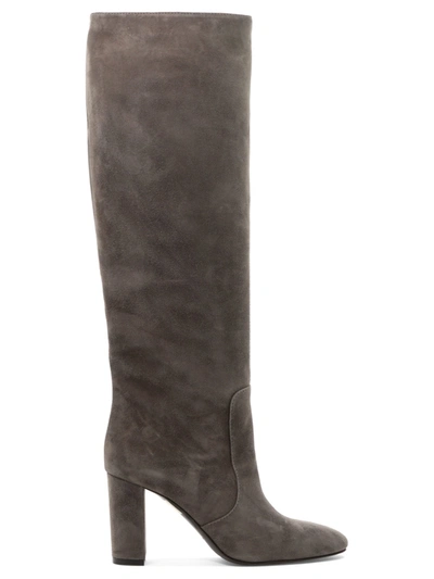 Via Roma 15 Suede Boots In Grey