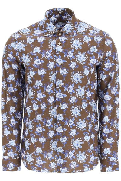 Vincenzo Di Ruggiero Amalfi Printed Shirt In Marrone