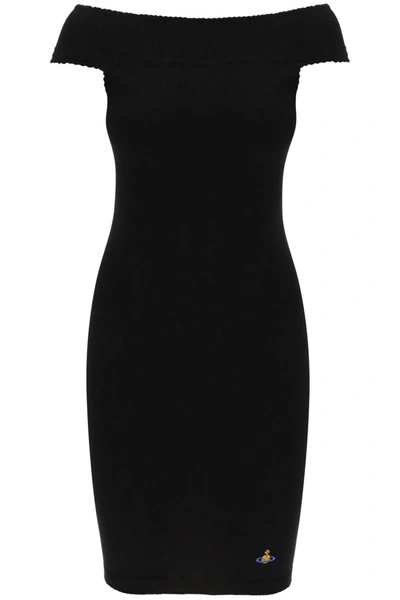 ワンピース VIVIENNE WESTWOOD COTTON KNIT VALENTINA DRESS Vivienne Westwood Valentina Knit Mini Dress In Black | ModeSens