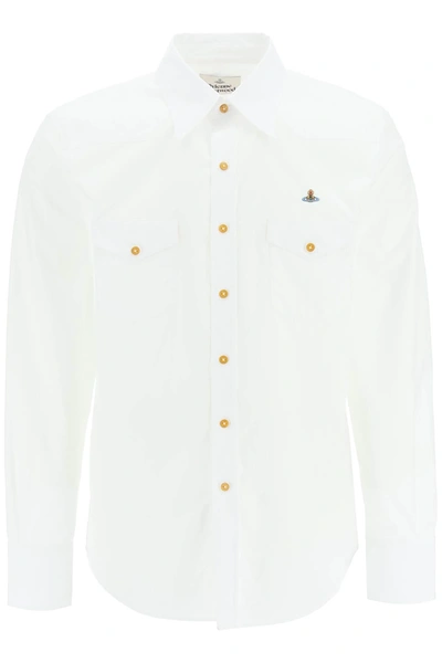 Vivienne Westwood Two Button Krall Shirt In White
