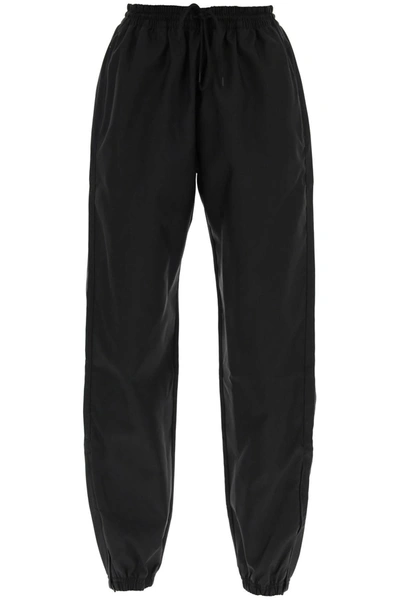 Wardrobe.nyc High-waisted Nylon Pants In Black