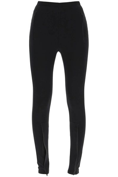 Wardrobe.nyc Leggings With Zip Cuffs In Black