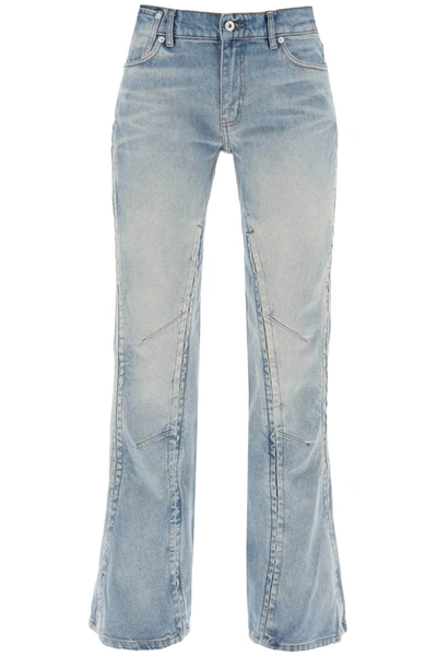 Y/project Hook And Eye Jeans Woman Blue In Cotton