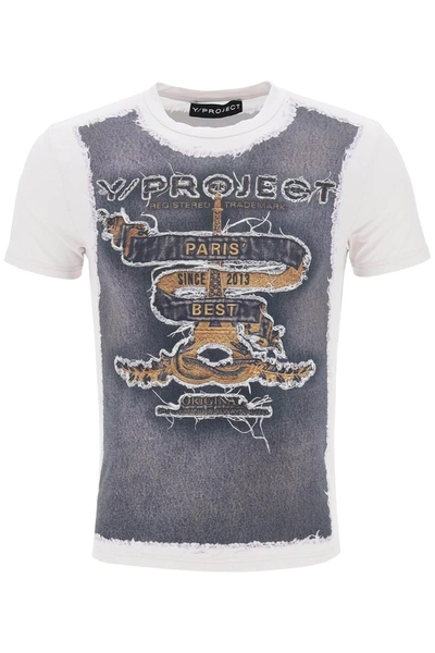 Y/project Contrasting-detail Short-sleeve T-shirt In Mixed Colours