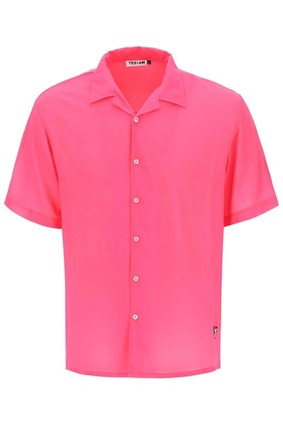 Yesiam Bowling Shirt In Fuchsia