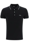 Zegna Logo-embroidered Polo Shirt In Dark Blue