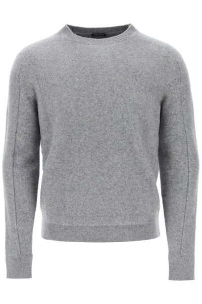 Zegna Wool Cashmere Sweater In Grey