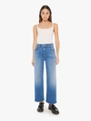 Mother The Dodger High Waist Wide Leg Ankle Jeans In Blue
