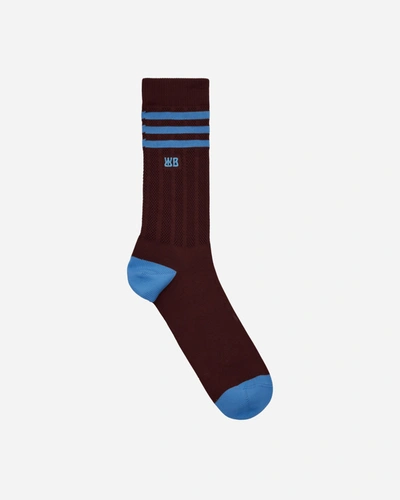 Adidas Originals Wales Bonner Socks Mystery Brown / Lucky Blue In Multicolor